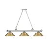 Z-Lite Cordon 3 Light Billiard, Brushed Nickel & Rubbed Brass 2306-3BN-SRB